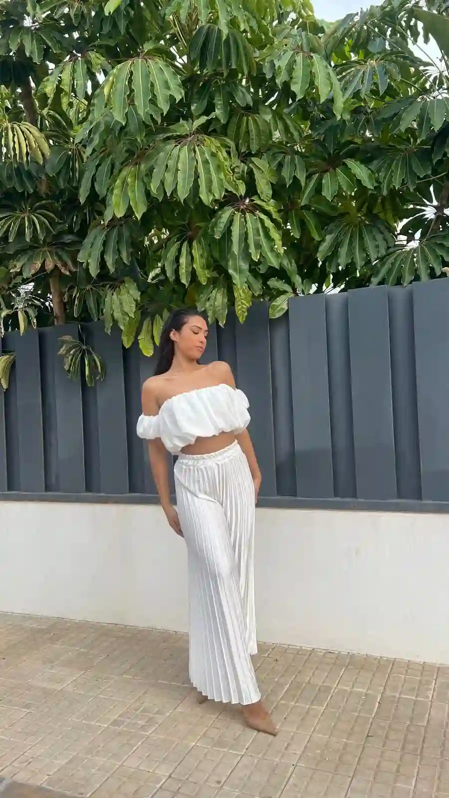 CONJUNTO PLISADO BLANCO