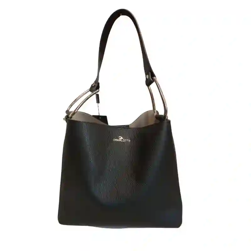 Bolso de Hombro Cubo Negro