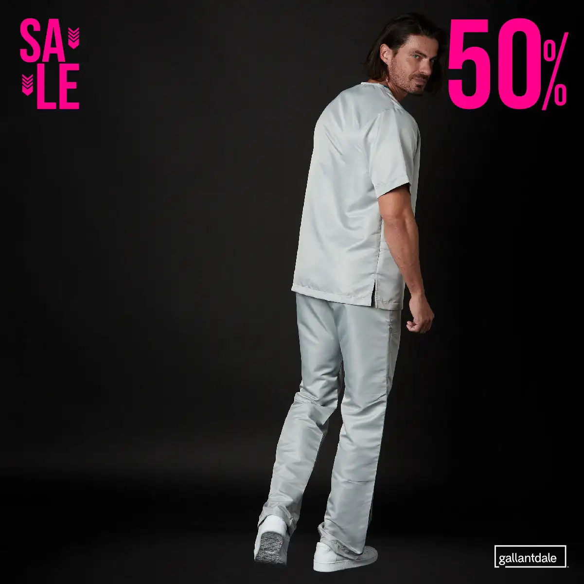 Pijama Sanitario Dr House Hombre Win Antibacterial - Clearance - Image 5