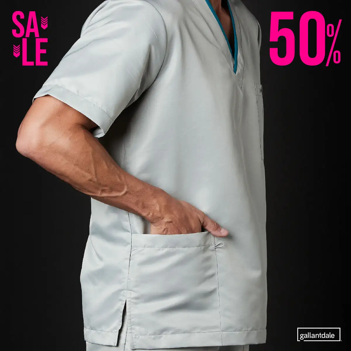 Pijama Sanitario Dr House Hombre Win Antibacterial - Clearance - Image 6