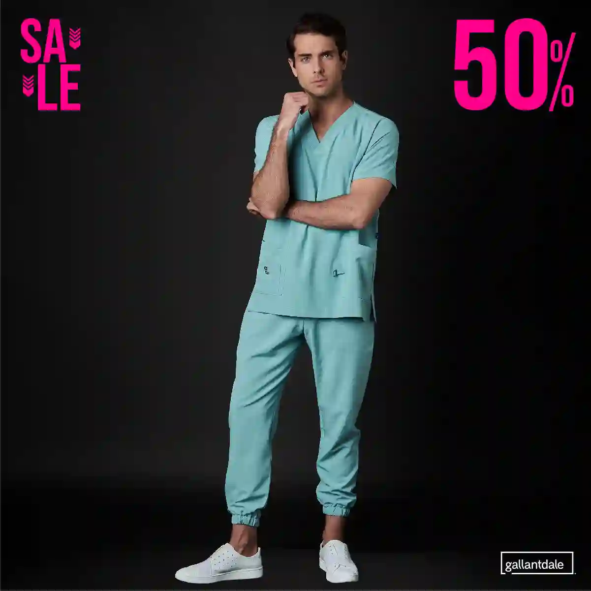 Pijama Sanitario Performance Hombre Square Antibacterial - Clearance