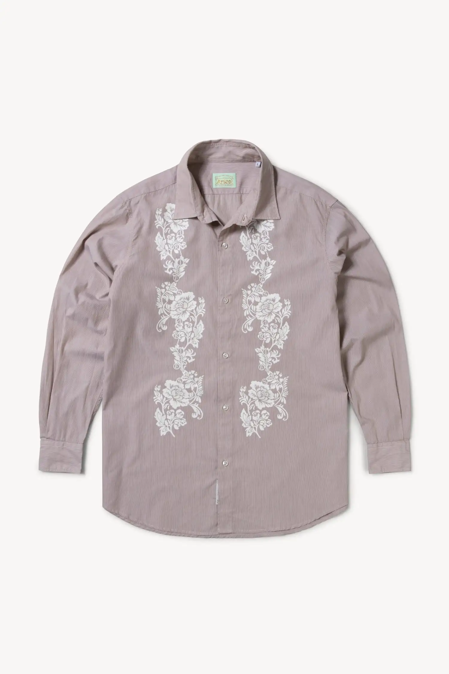Aries encaje sobreimpresión Poplin camisa