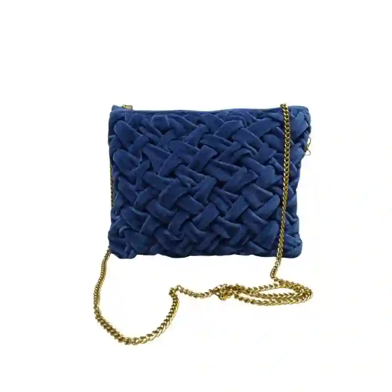 BOLSO TERCIOPELO MARINO