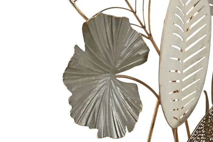 Decoración en Metal Ramo de Hojas Dorado para Pared - Imagen 3