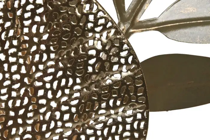 Decoración en Metal Ramo de Hojas Dorado para Pared - Imagen 4