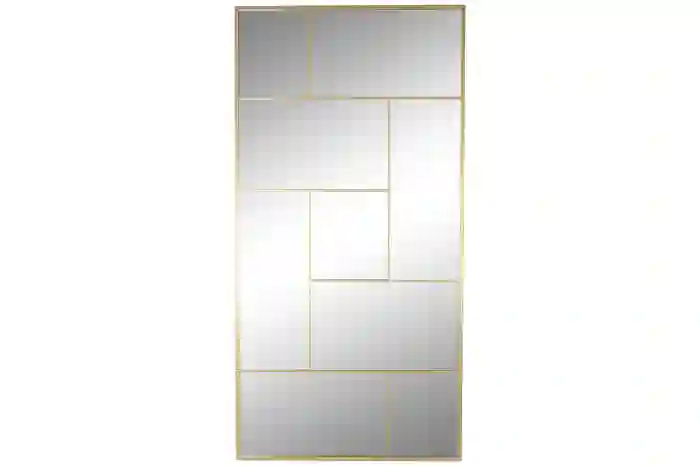 Espejo Rectangular en Hierro color dorado y Cristal