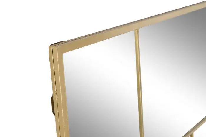 Rectangular gold and glass iron mirror - Image 3