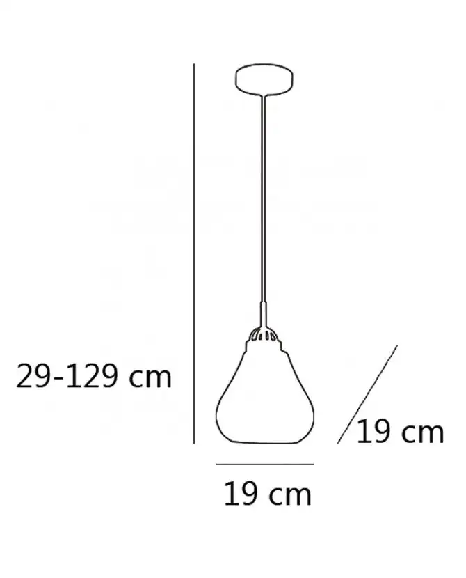 Capri pendant roof lamp in amber glass. - Image 2