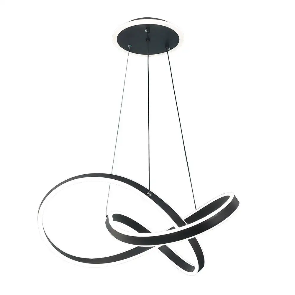 Lámpara de Techo. Colgante de la serie NANTES de color NEGRO. Este moderno colgante LED