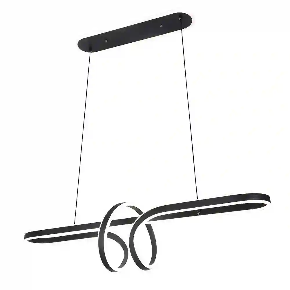 Lámpara de Techo. Colgante de la serie NANTES de color NEGRO. Moderno colgante LED
