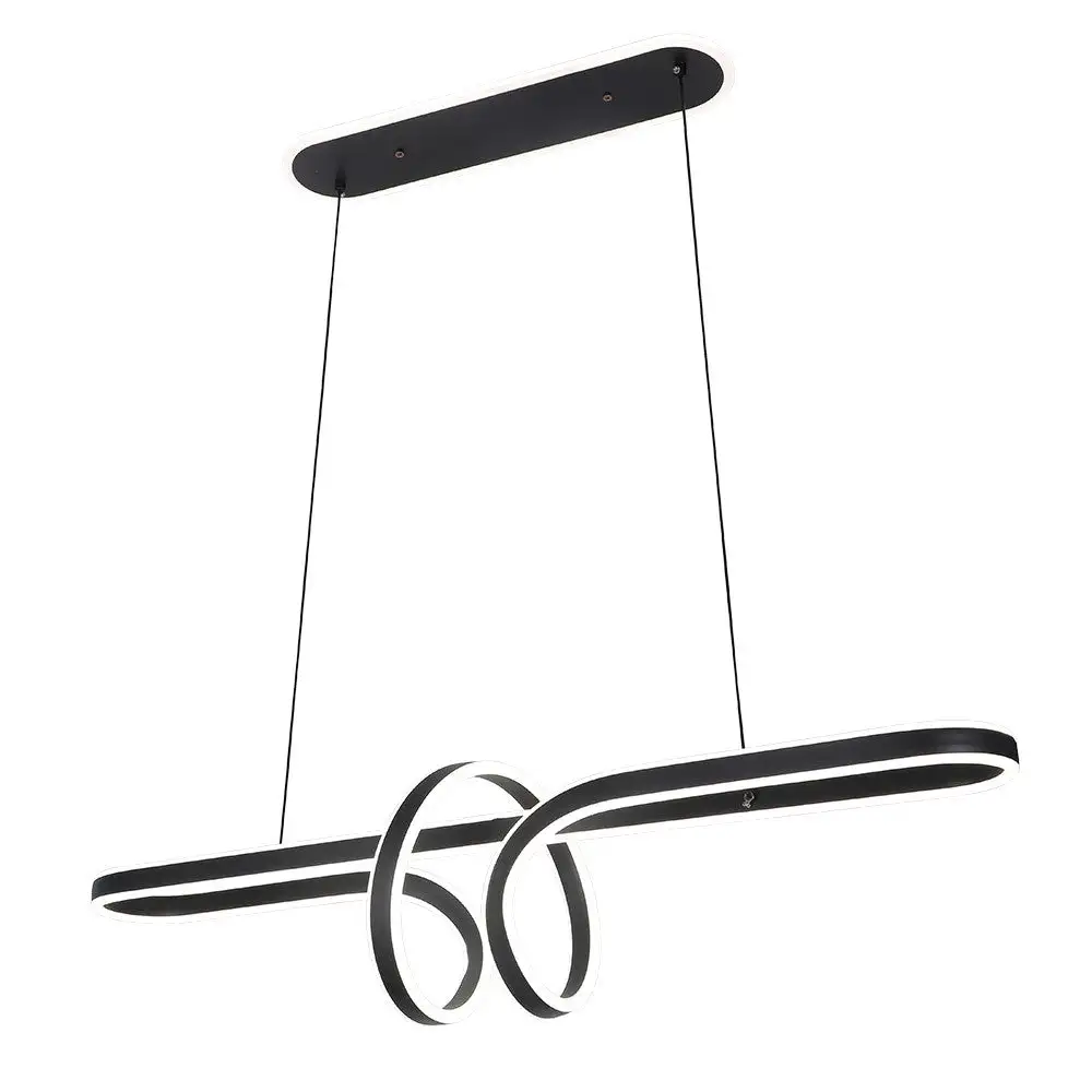 Lámpara de Techo. Colgante de la serie NANTES de color NEGRO. Moderno colgante LED