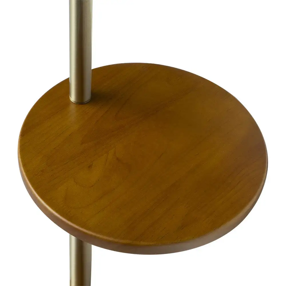 Steel lounge lamp Leather steel with beige screen. - Image 2