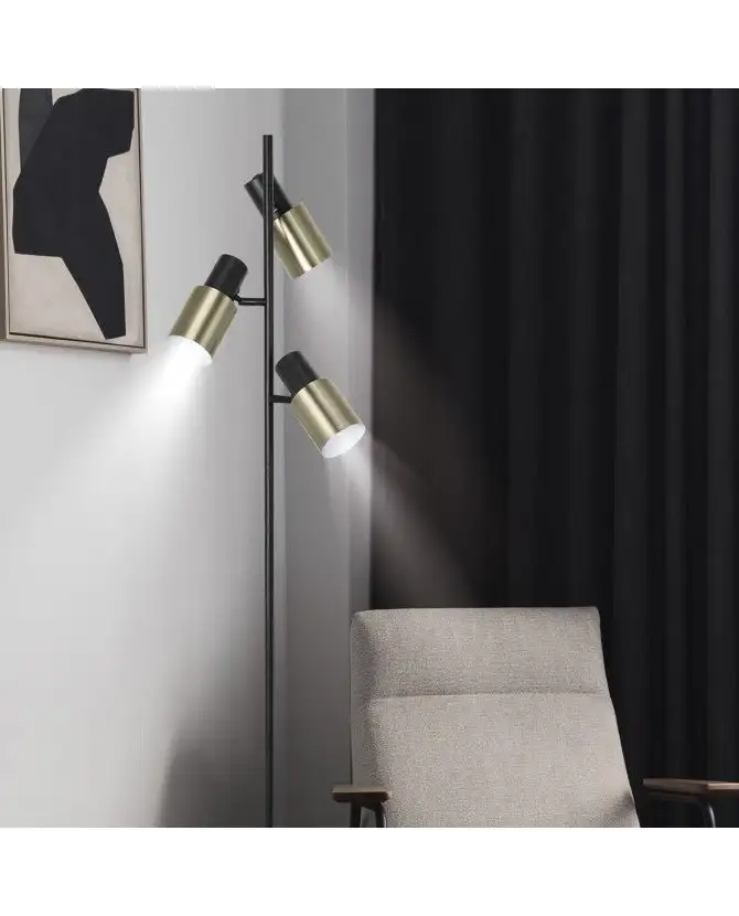 MAENA ROOM Foot lamp 3 brass black lamps - Image 3