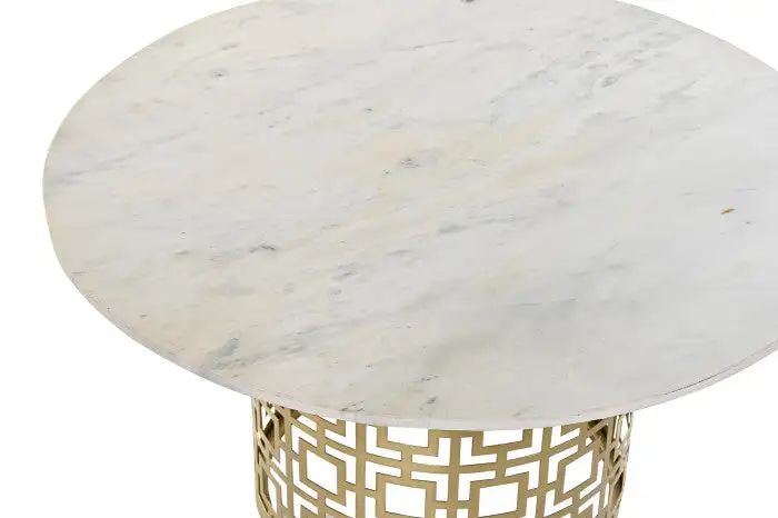 Mesa de Comedor de Metal Marmol redonda - Imagen 3