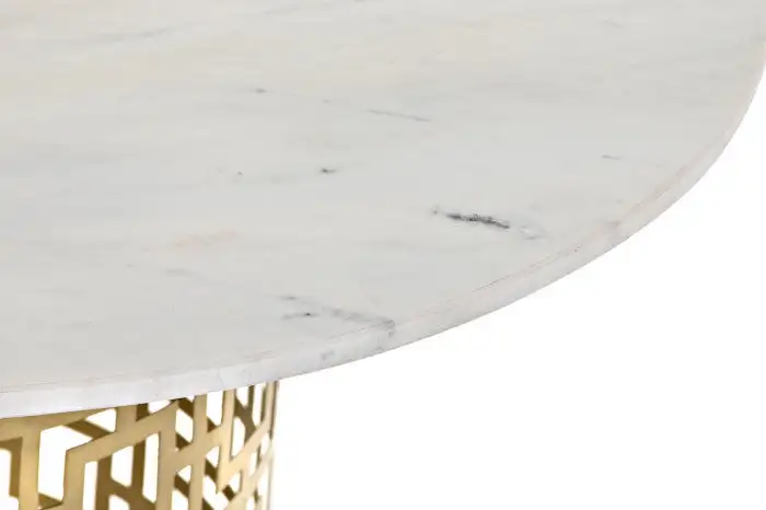 Mesa de Comedor de Metal Marmol redonda - Imagen 5