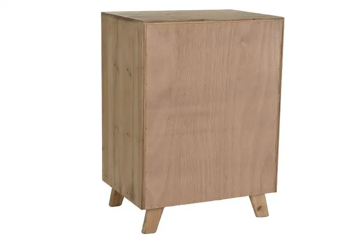 Mesita de Noche en madera Abeto y Lino 3 cajones - Imagen 6