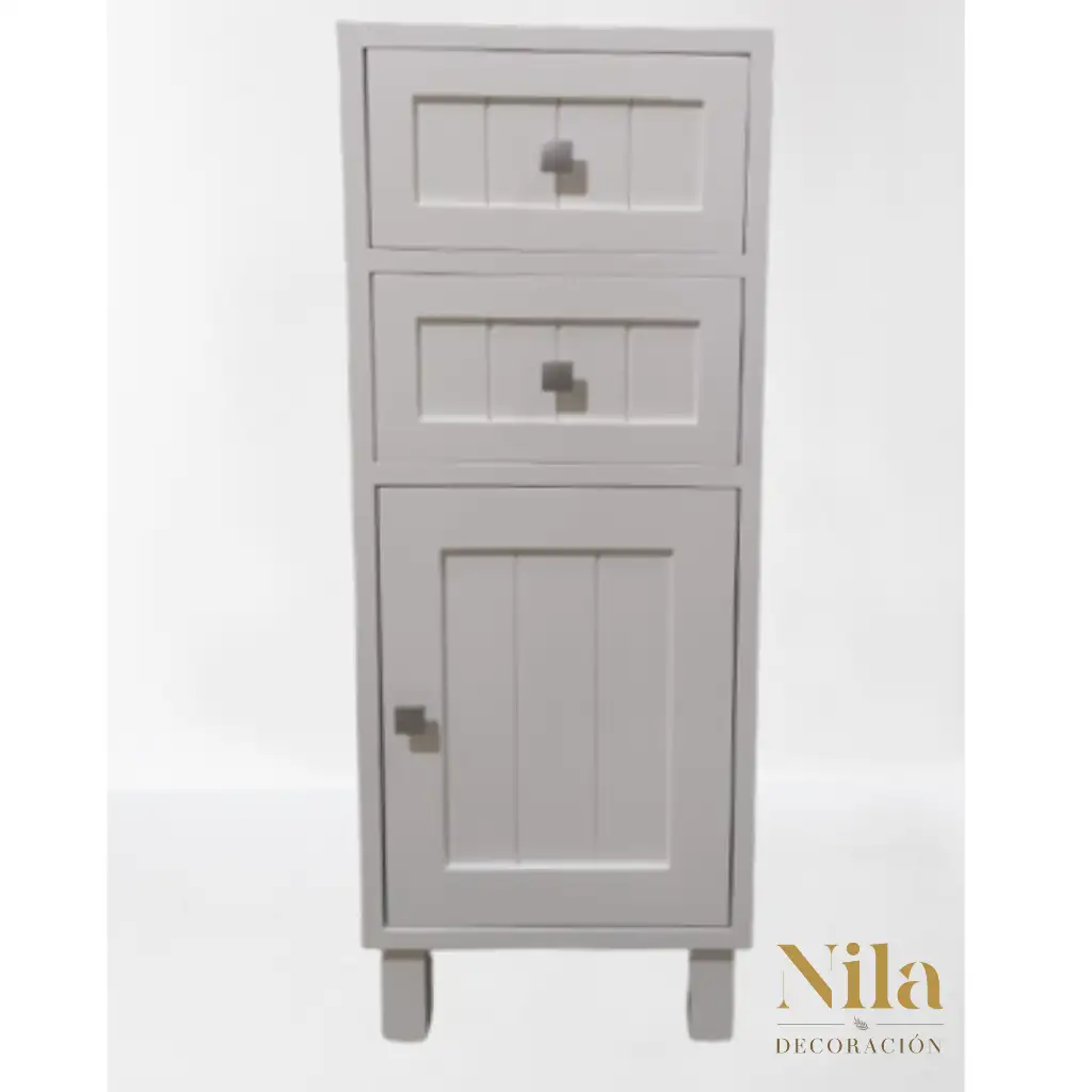 Mueble Auxiliar de madera con dos cajones y una puerta. - Imagen 2