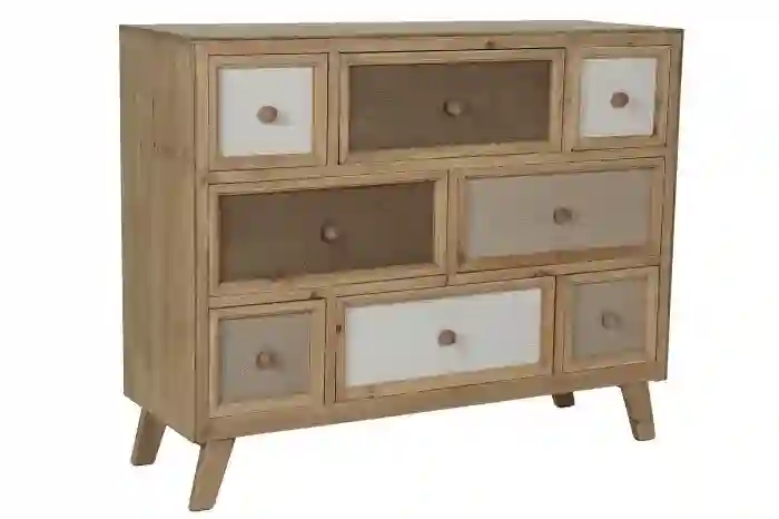 Mueble Cajonera con 8 cajones en Abeto Lino