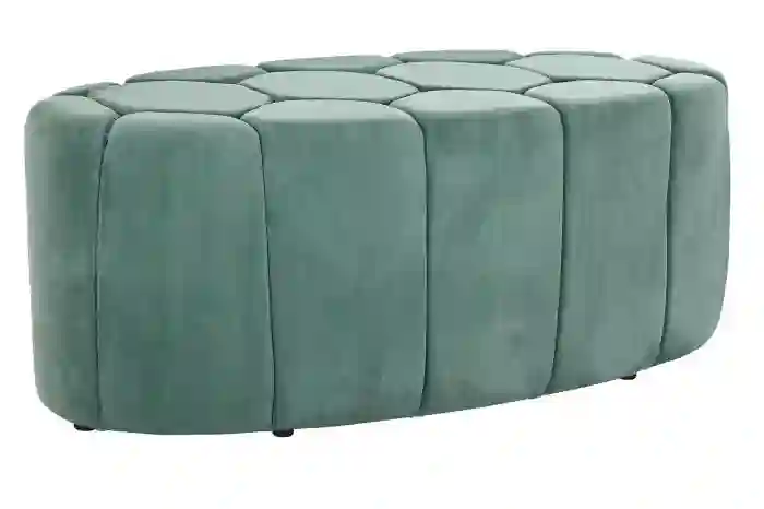 Mueble Descalzador tapizado en Poliester verde