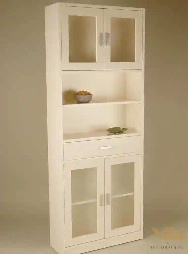 Mueble Librería vitrina de madera.