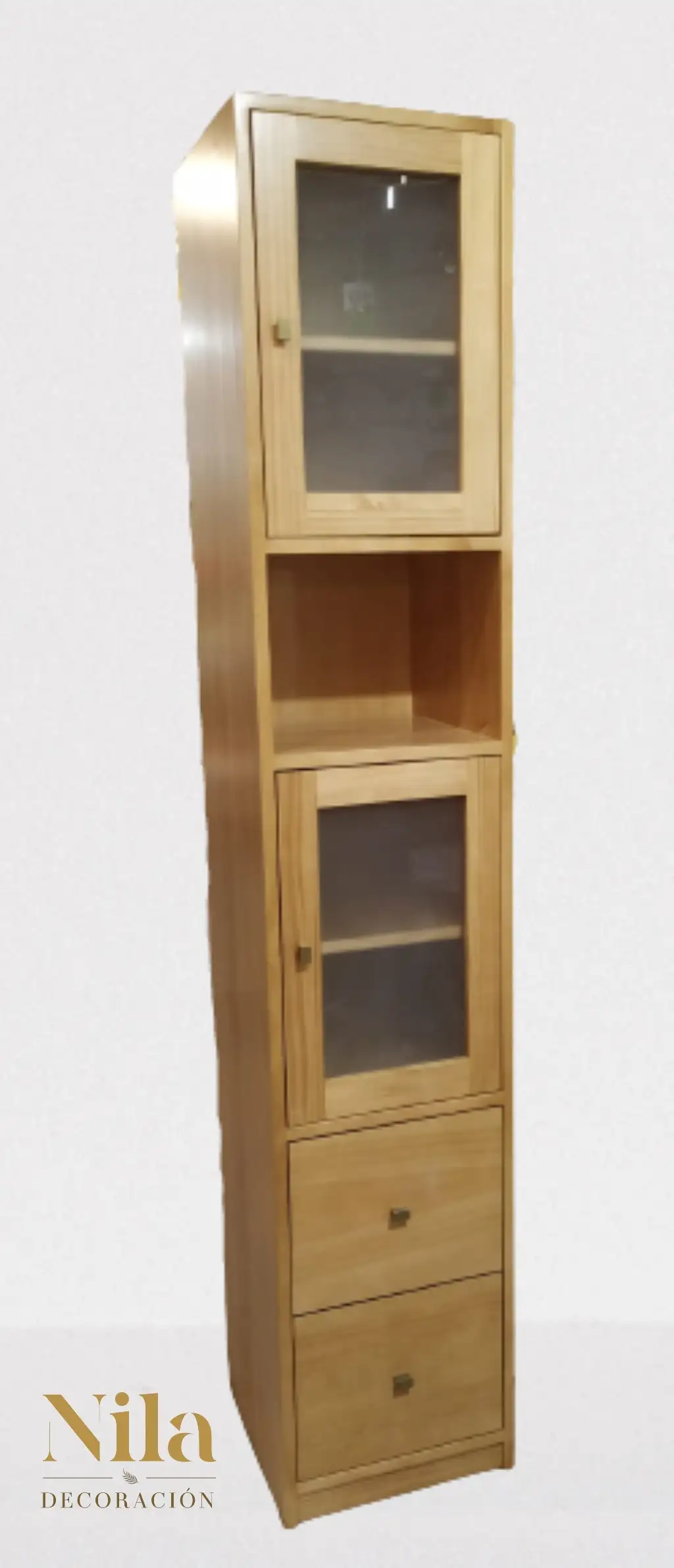 Mueble Librería vitrina de madera. - Imagen 2
