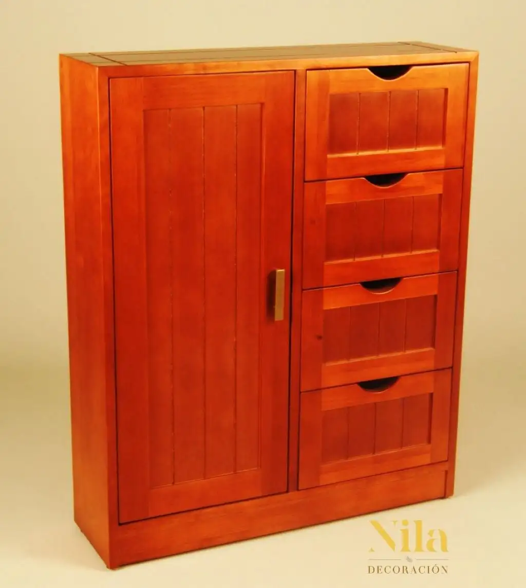 Mueble Recibidor con una puerta lateral y cuatro cajones a rayas con uñero - Imagen 2