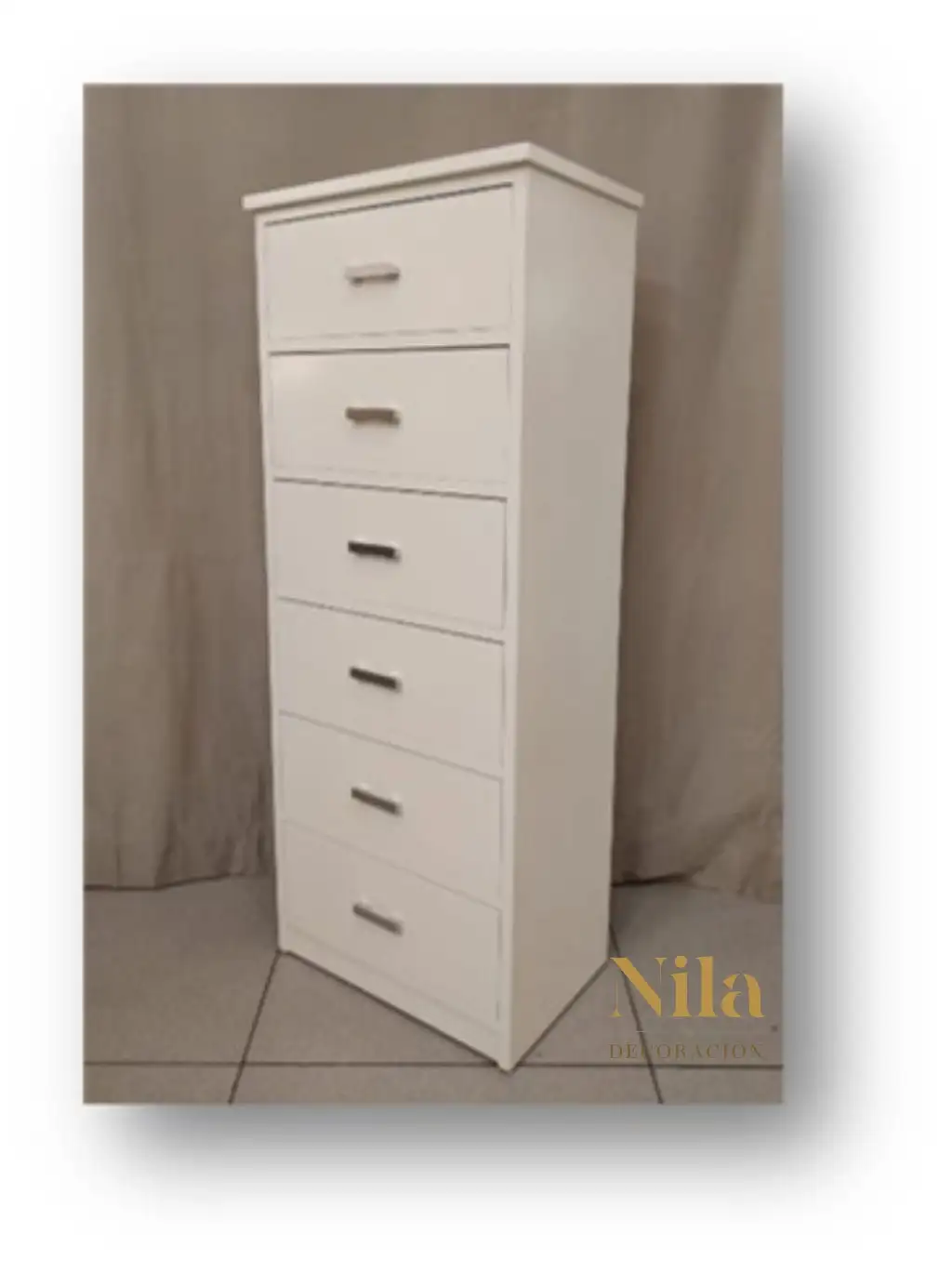 Mueble Sinfonier de madera con seis cajones. - Imagen 2