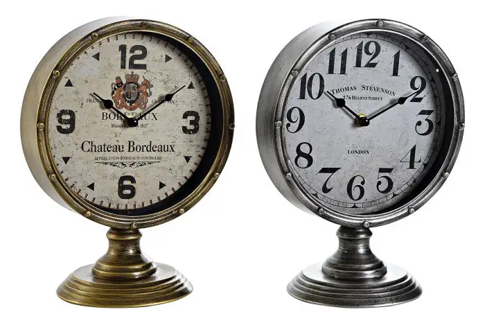 Reloj de Sobremesa Metal y Cristal