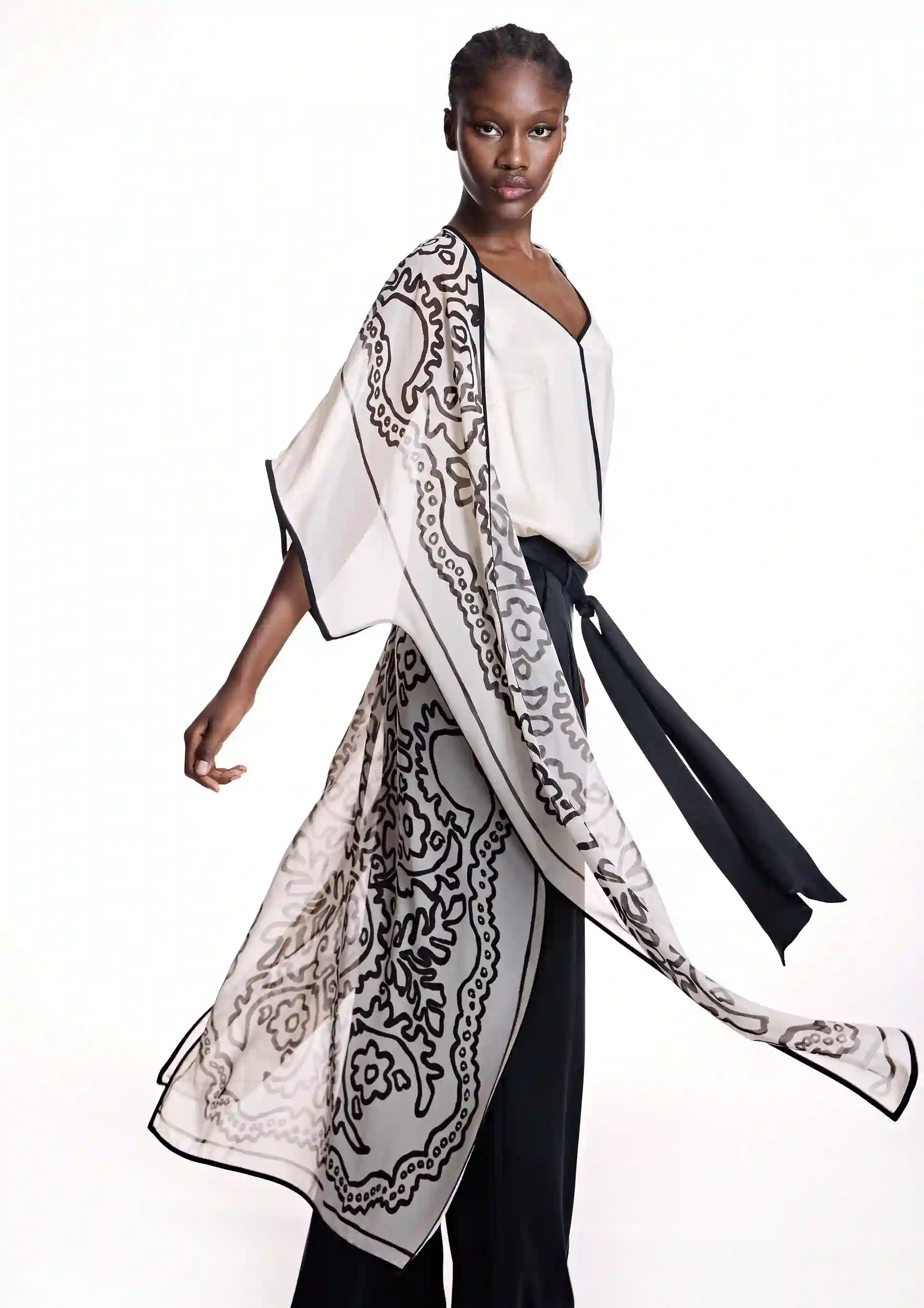 Kimono Alba Count Largo de gauze