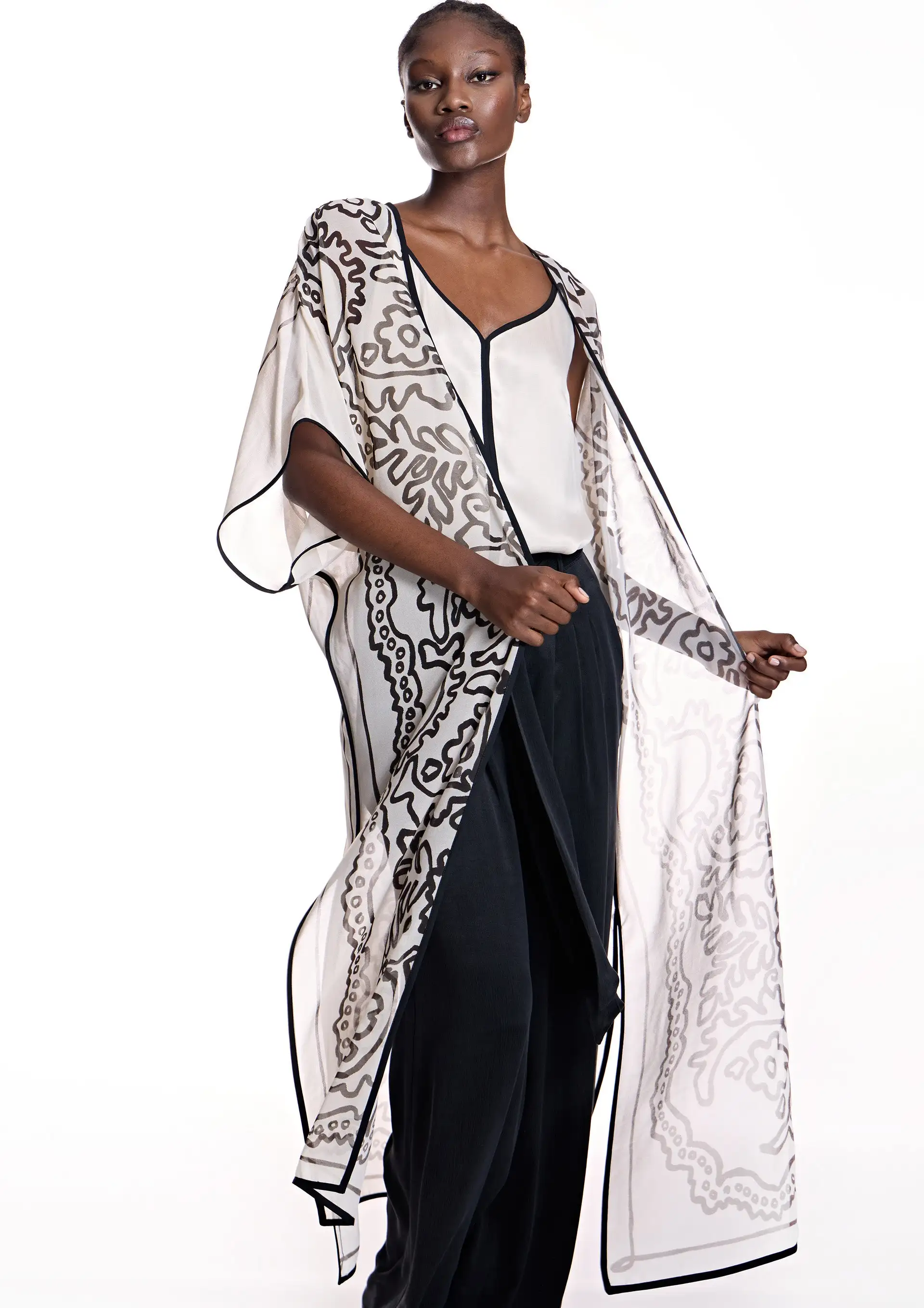Kimono Alba Count Largo de gauze - Image 2
