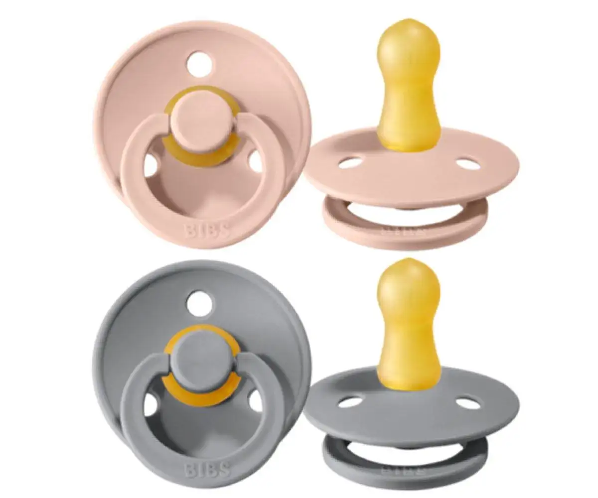 2 Chupetes BIBS Colour Round Cloud/Blush - Image 2