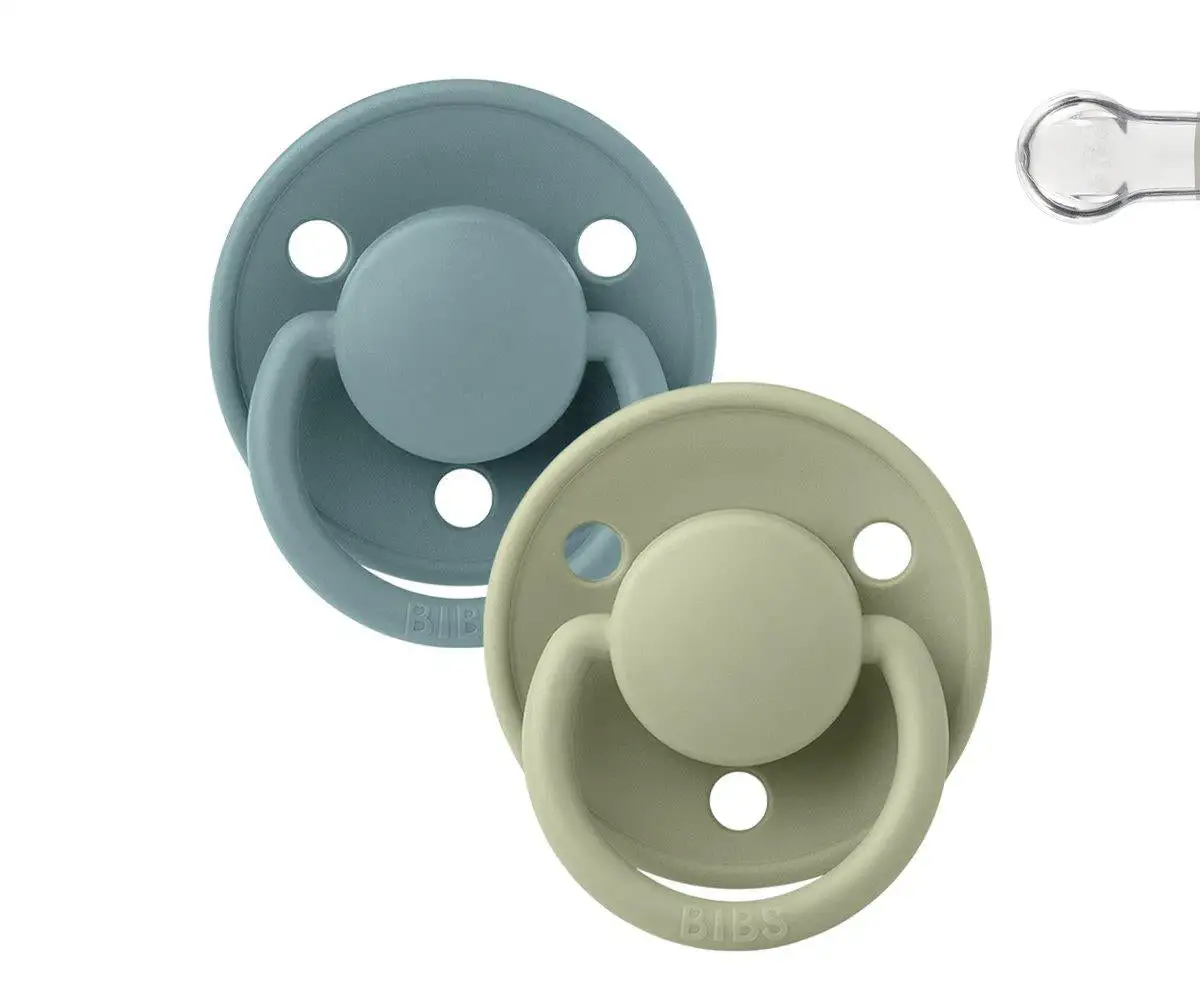 2 Lux Island Bibs Chupetes Sea/Sage Silicone