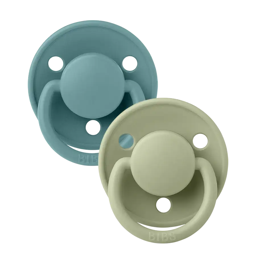 2 Chupetes BIBS De Lux Island Sea/Sage Silicona - Imagen 2