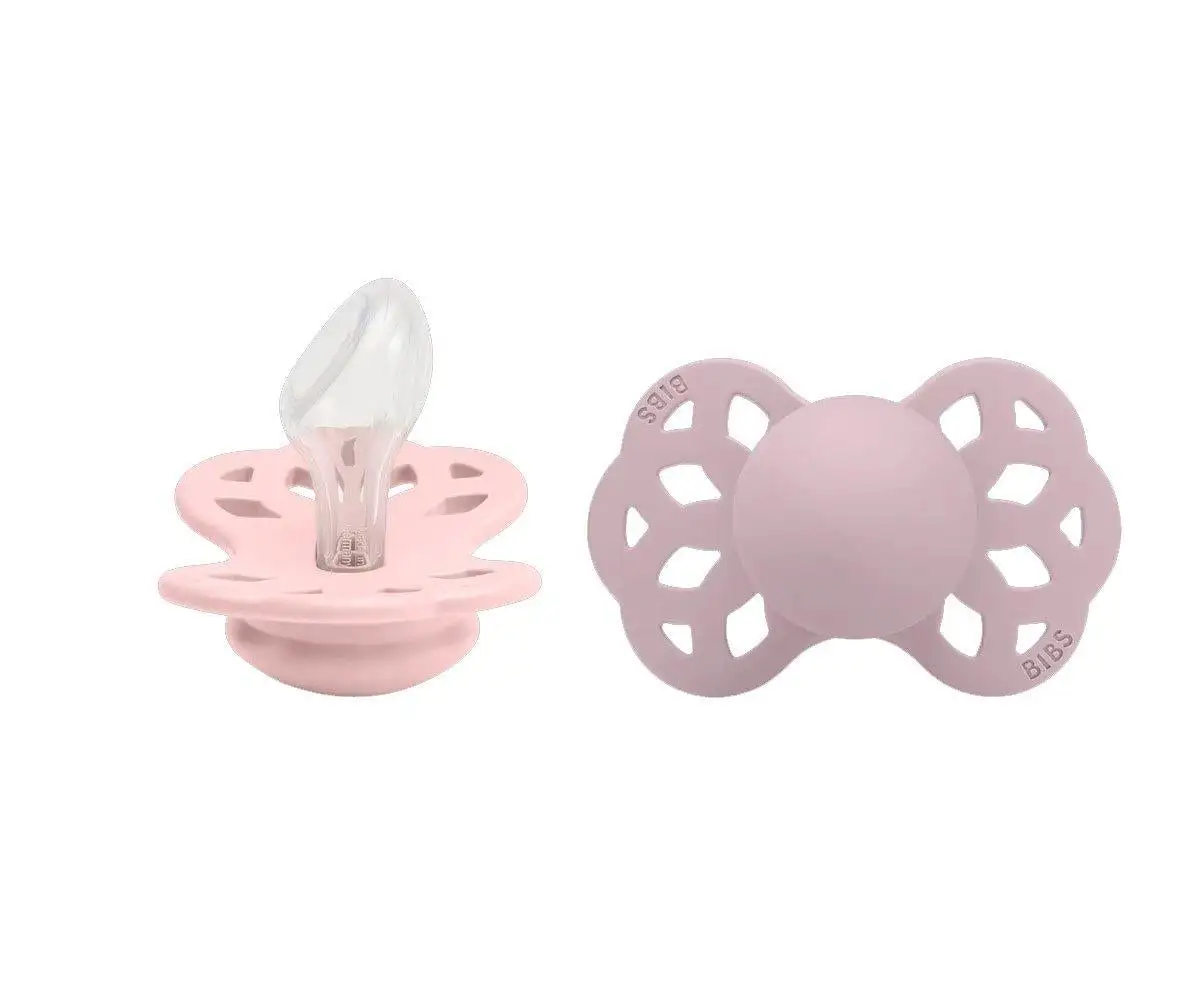 2 Chupetes BIBS Infinity Anatómica Blossom/Dusky Lilac Silicona - Imagen 2