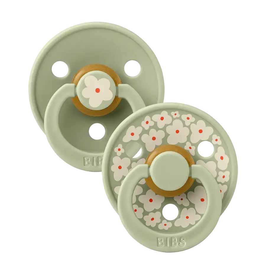 2 Chupetes BIBS Studio Colour Round Jasmine Sage Mix