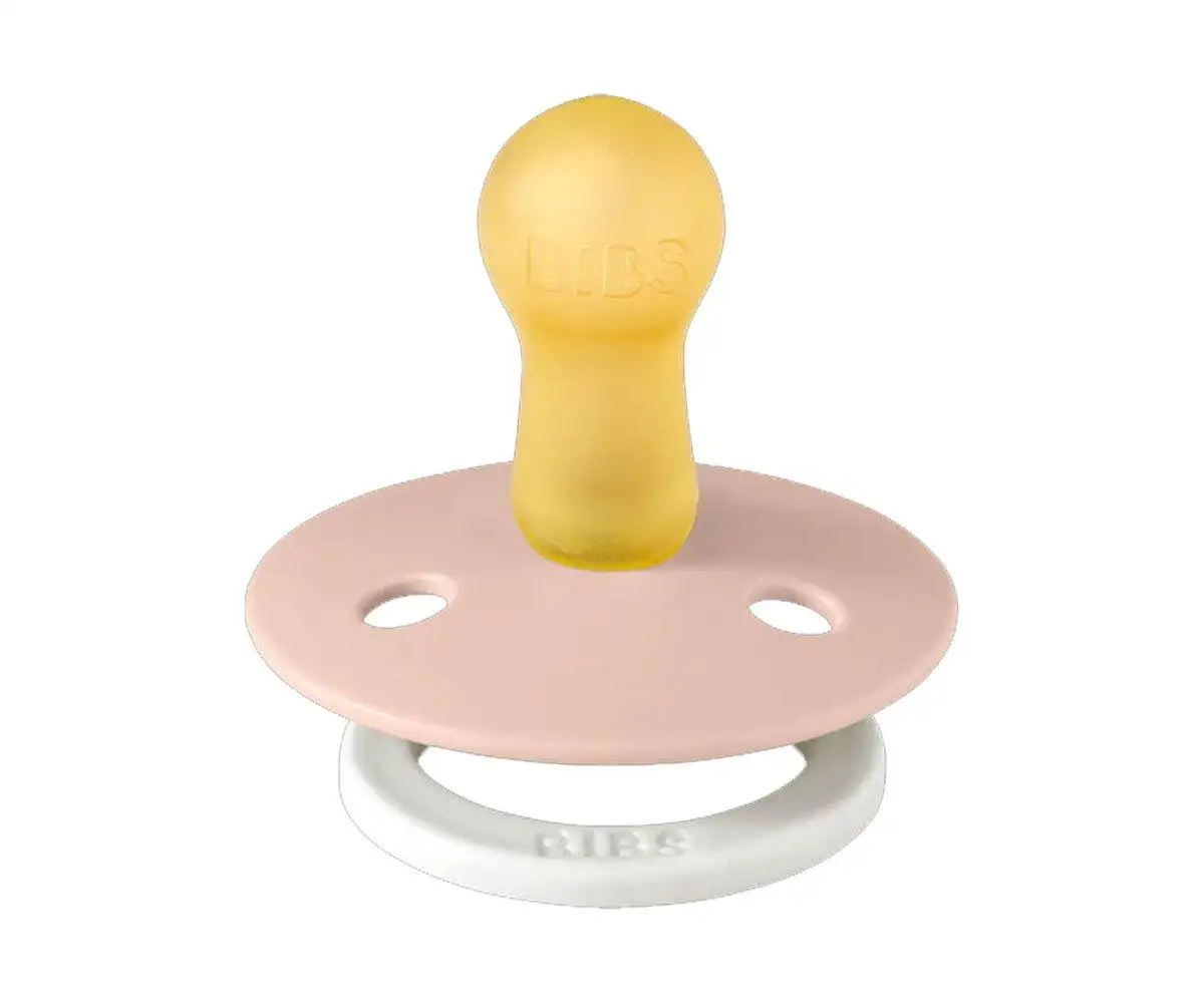 2 Bibs Color Round Blush/Vanilla Night Chupetes - Image 3