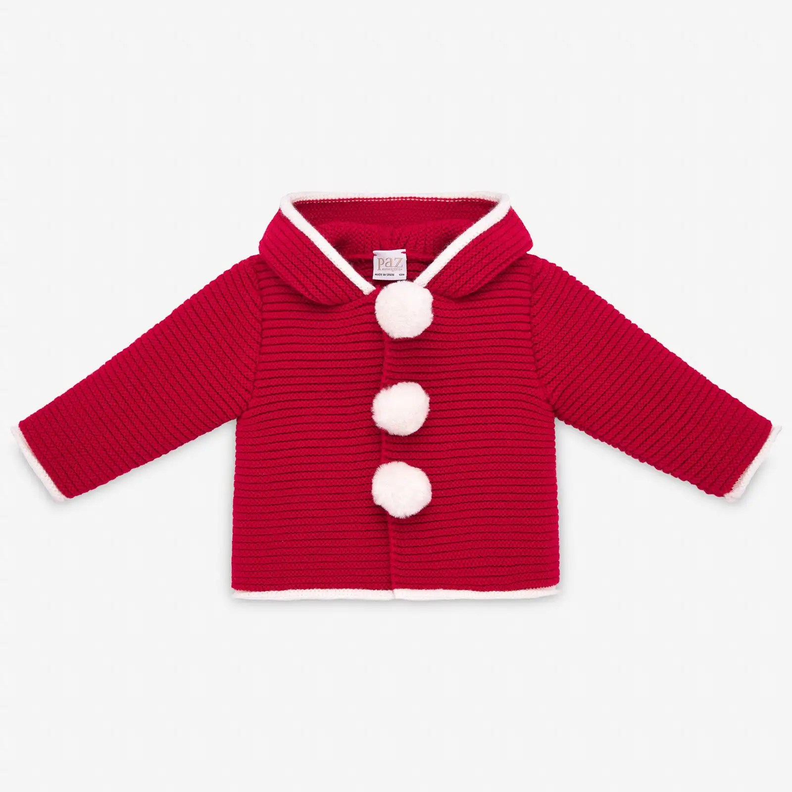 Point jacket with essential pom pompones