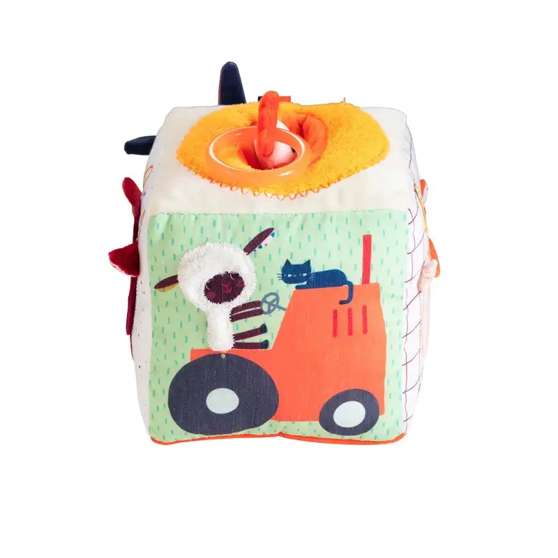 Cubo de actividades con sonidos granja Lilliputiens - Imagen 4