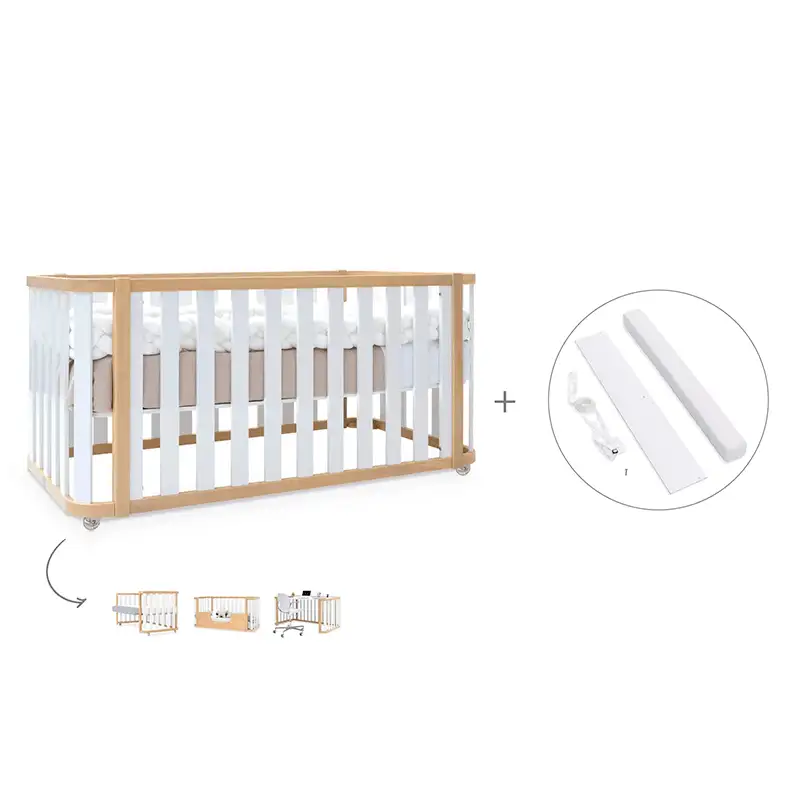 Crib-cama-writer 70x140 cm (3en1) wood/white · Create plus dos · alondra - Image 12