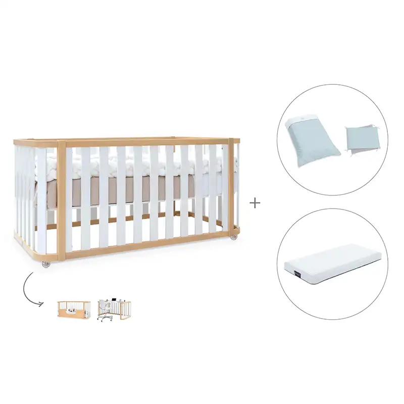 Crib-cama-writer 70x140 cm (3en1) wood/white · Create plus dos · alondra - Image 17