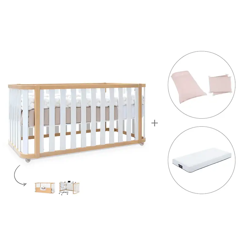 Crib-cama-writer 70x140 cm (3en1) wood/white · Create plus dos · alondra - Image 29