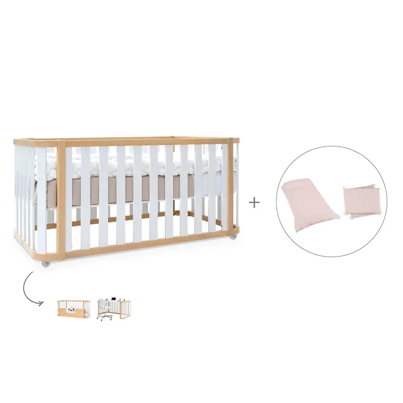 Crib-cama-writer 70x140 cm (3en1) wood/white · Create plus dos · alondra - Image 31