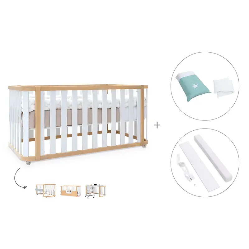 Crib-cama-writer 70x140 cm (3en1) wood/white · Create plus dos · alondra - Image 61
