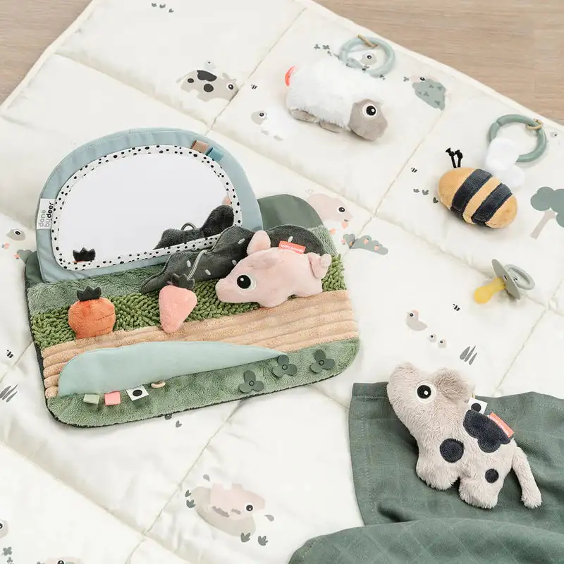 Espejo Sensorial Tummy Time Tiny Farm hecha por ciervo - Imagen 3