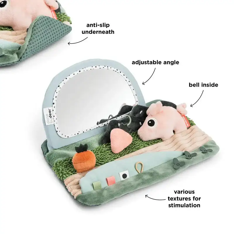 Espejo Sensorial Tummy Time Tiny Farm hecha por ciervo - Imagen 5