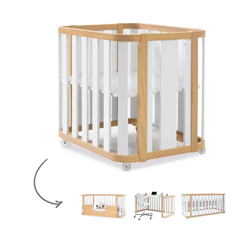Minicuna-Cuna-Cama-Decritory (4n1) Wood/White · Create Plus Tres · Alondra - Image 11