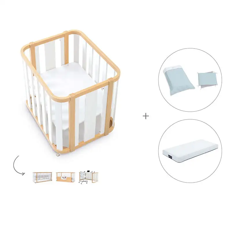 Minicuna-Cuna-Cama-Decritory (4n1) Wood/White · Create Plus Tres · Alondra - Image 13
