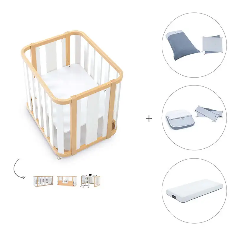 Minicuna-Cuna-Cama-Decritory (4n1) Wood/White · Create Plus Tres · Alondra - Image 48
