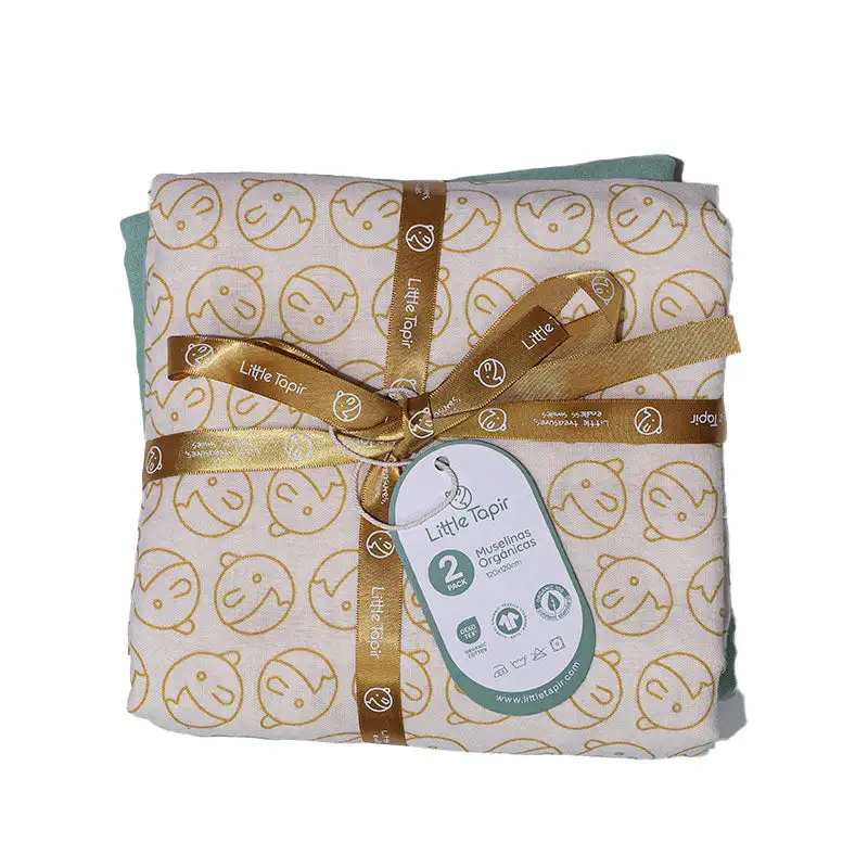 Organic Muslines Pack 2 Pieces - 120x120cm - Little Tapir