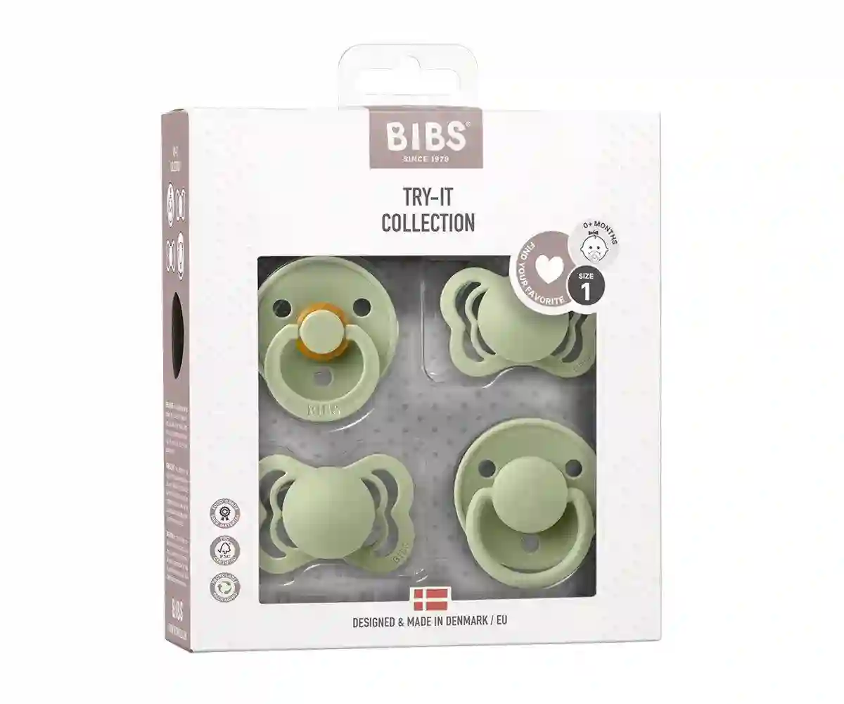 Pack Chupetes BIB Try-It Ivory Sage